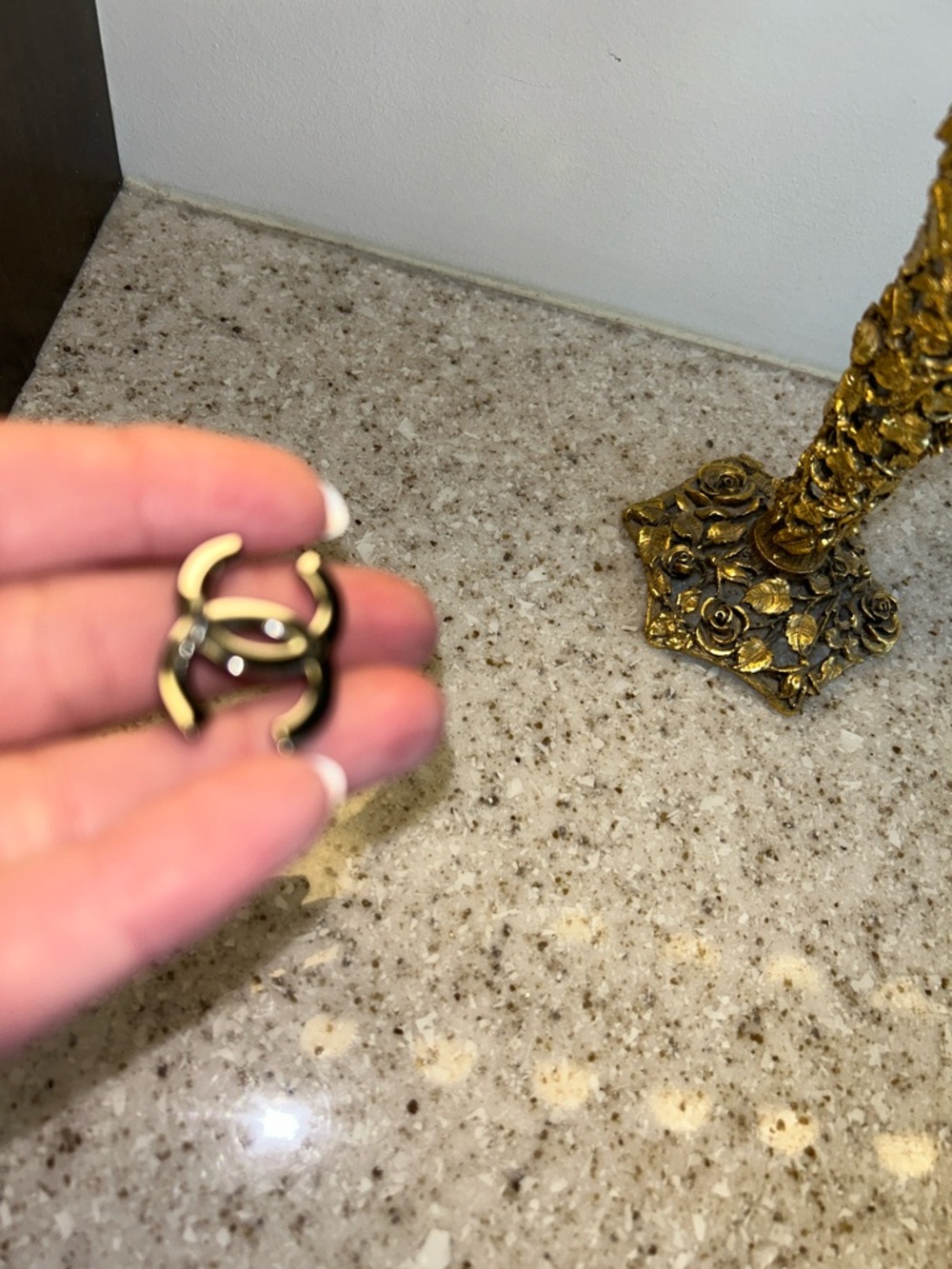 CHANEL Silver CC Crystal Logo Earrings - Picture 12 of 15